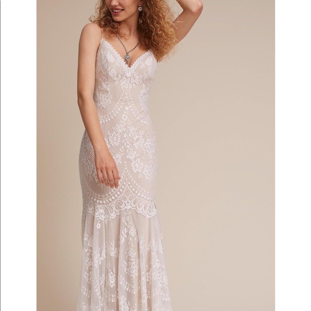 Bhldn new Cascading Lace Gown